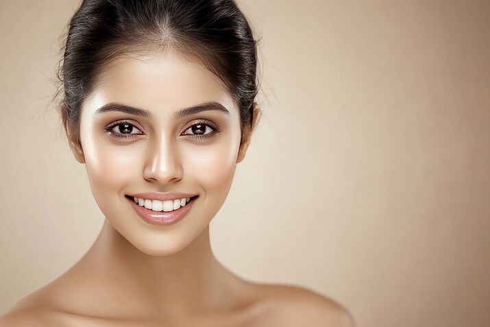 A Girl in Fair Complexion Putting a Smile on her face